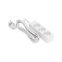 Удлинитель 3 гнезда, 3м, 3х0,75мм?, с/з, белый PROconnect | код 13-4209 | PROCONNECT