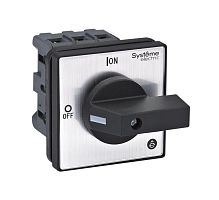 ВЫКЛЮЧАТЕЛЬ-РАЗЪЕДИНИТЕЛЬ 3P 25A С ЧЁРНОЙ РУКОЯТКОЙ НА ДВЕРЦУ 4 ВИНТАМИ | код MSD25320B | Systeme Electric