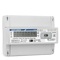 Счетчик электроэнергии CE302 R31 746-J трехфазный однотарифный, 5(100), кл.точ. 1.0/1.0, D, ЖКИ Мск | код 101003004009170 | Энергомера