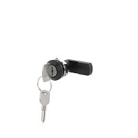 Поворотный замок под плоский ключ для цельного навесного шкафа из фибергласа, с 2 ключами | код CN5GLK | DKC
