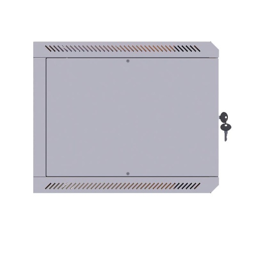 Шкаф настенный 19' 6U 600х350мм стеклянная дверь (без задн. стенки) RAL 7035 | код 05-1060 | SUPRLAN фото 4