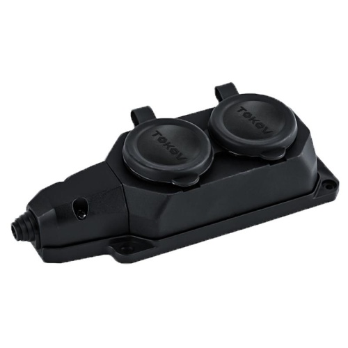 Колодка удлинителя 2-м 16А с заземл. каучук | код. TKE-C05-KK2-Z | TOKOV ELECTRIC Колодка удлинителя 2-м 16А с заземл. каучук | код. TKE-C05-KK2-Z | TOKOV ELECTRIC