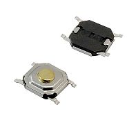 Тактовая кнопка RUICHI IT-1187U, 5.2x6.2x1.5 мм, OFF-(ON), SPST, 50 мА, 6 В, 100 мОм | код 83334 | Ruichi