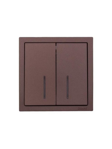 ZIMA Выключатель 2-ой с подсветкой шоколад безвинтовой зажим/клемма LEZARD | код 704-7388-112QC | LEZARD фото 3 ZIMA Выключатель 2-ой с подсветкой шоколад безвинтовой зажим/клемма LEZARD | код 704-7388-112QC | LEZARD фото 3