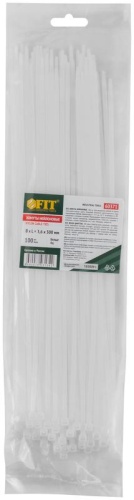 Хомут для проводов 3.6х300мм нейлон. бел. (уп.100шт) FIT 60371 фото 4