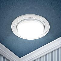 Светильник KL 77 AL/WH /1 под лампу Gx53 220В 13Вт серебр./бел. | код Б0048963 | Эра