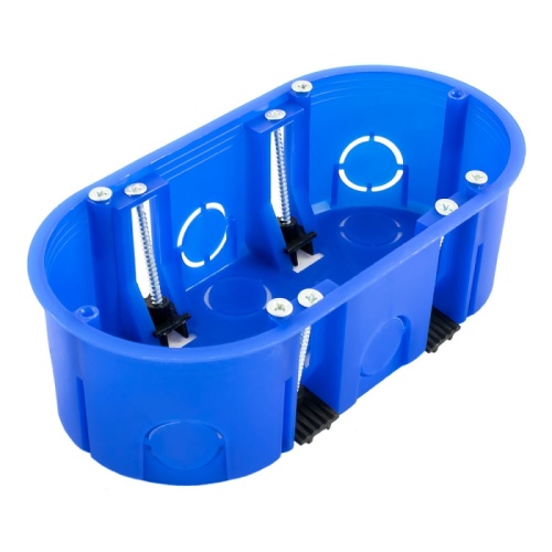 Коробка установочная двухместная ГСК 80-0620 безгалогенная (HF) 140х68х46 (94шт/кор) Промрукав | код 80-0620 | ПРОМРУКАВ