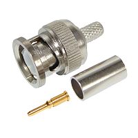 Разъем штекер BNC RG-59 обжим REXANT | код 05-3002 | REXANT