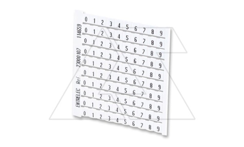 Маркировка MC612PA для клемм шириной 6мм (карта 100шт.) размер 5,6х12мм, белый | код 1SNK159999R0000 | Entrelec Маркировка MC612PA для клемм шириной 6мм (карта 100шт.) размер 5,6х12мм, белый | код 1SNK159999R0000 | Entrelec