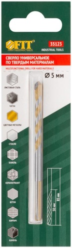 Сверло универсальное 5х85 мм | код 35123 | FIT фото 3