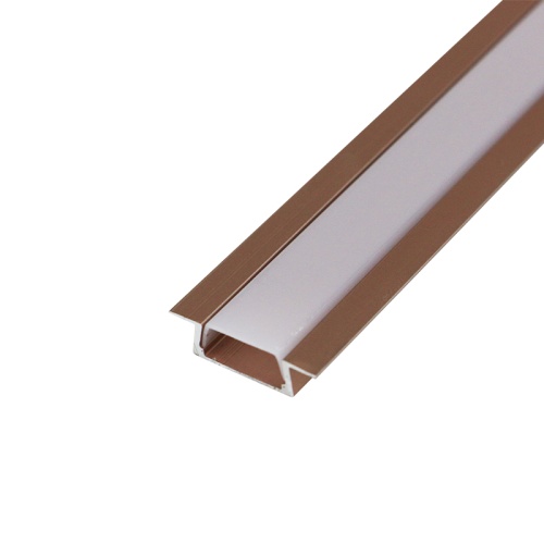 Комплект врезного алюминиевого профиля с рассеивателем, 22х6мм, 1м, розовое золото REXANT | код 146-405-3 | REXANT Комплект врезного алюминиевого профиля с рассеивателем, 22х6мм, 1м, розовое золото REXANT | код 146-405-3 | REXANT