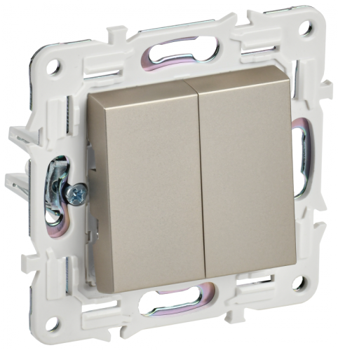 SKANDY Выключ. 2-кл. перекр. 10А SK-V06Sh шамп. IEK | код SK-V23-0-10-K37 | IEK