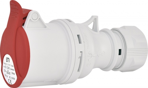 Розетка кабельная ES-3243 IP44 (32A, 400V, 3P+PE) | код 004482004 | ETI