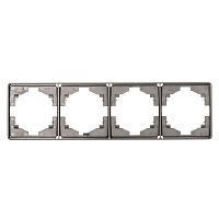 Рамка ROUND 4-постовая титан KRANZ | код KR-78-0754-2 | KRANZ