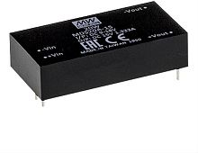 Источник питания DC-DC, 20Вт, вход 12В (9…18В) DC, потребление без/под нагр. 10мА/1950мА, выход 5В/4000мА, КПД 86%, ёмкостная нагр. макс. 6800мкф, изоляция 4000В AC, в корпусе 50.8х25.4х12мм, -40…+90С | код MDS20A-05 | MeanWell