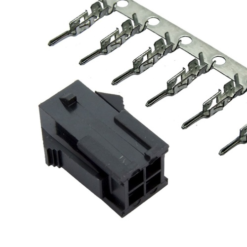 Разъём питания низковольтный RUICHI ммF-2x2M наклон 3.0 мм, клеммный, 4 контакта | код 107385 | Ruichi