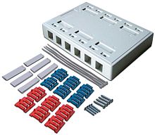 Коробка настенная на 12 кейстоунов, белая | код LAN-MB-12K-WH | LANMASTER