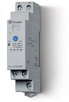 Модульный таймер 1-функциональный (ВI), питание 24…240В АС/DC, 1CO 8A, ширина 17.5мм, регулировка времени 0.05с…180c, степень защиты IP20, версия для ЖД-транспорта | код 806102400000T | FINDER