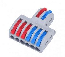 FD-26 Клемма проходная универ. строительно-монтажная с рычаж. 2-6-проводная 0.08-2.5мм2, шт | код FD-26 | SUPU