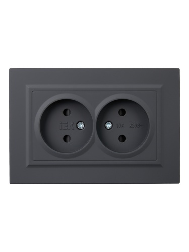 BRITE Роз. 2-я без з/к с з/ш 10А в сб. РСш12-2-БрГ граф. IEK | код BR-R23-10-K53-F | IEK фото 6 BRITE Роз. 2-я без з/к с з/ш 10А в сб. РСш12-2-БрГ граф. IEK | код BR-R23-10-K53-F | IEK фото 6