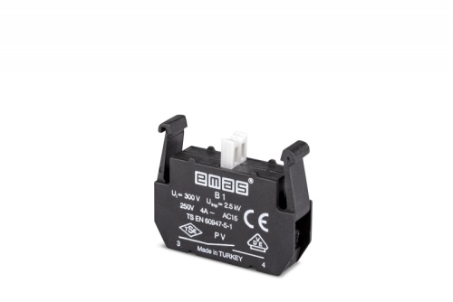 Блок-контакт PVB1 (1НО) | код PVB1 | EMAS Блок-контакт PVB1 (1НО) | код PVB1 | EMAS