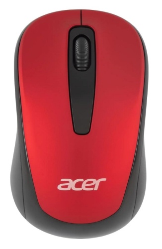 Мышь Acer OMR136 красный оптическая (1000dpi) беспроводная USB для ноутбука (2but) | код 1639694 | ACER