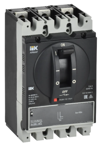 ARMAT Авт. выкл. лит. корпус 3P A 35кА 80А э/м рег. IEK | код AR-MCCB-3A-035-0080A-MTUC | IEK ARMAT Авт. выкл. лит. корпус 3P A 35кА 80А э/м рег. IEK | код AR-MCCB-3A-035-0080A-MTUC | IEK