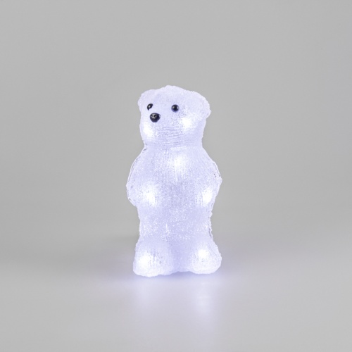 Акриловая светодиодная фигура Медвежонок 12х22х13 см, 4,5 В, 3 батарейки AAA (не входят в комплект), 10 светодиодов, NEON-NIGHT | код 513-311 | NEON-NIGHT