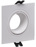 Светильник 4101 встраиваемый MR16 квадрат пласт. белый IEK | код LT-UVB0-4101-GU05-1-K01 | IEK