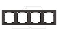 Daria - Рамка 4 поста, к механизмам серии 21, горизонтальный монтаж, черный мат | код 2120-800-1484 | Mutlusan