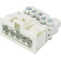 Вилочный разъем в панель, углубленный монтаж, 5 полюсов, винтовая фиксация, номинальное напряжение: 250/400V, номинальный ток: 16A, цвет: белый, серия gesis GST15i5 | код 91.952.9053.0 | Wieland