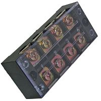 Клеммная колодка винтовая с крышкой RUICHI TB-4504, 8 контактов, М5, 45 А, 600 В, -40…+80 °С, корпус пластик модифицированный | код 65285 | Ruichi