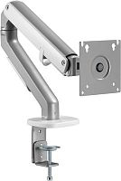 Кронштейн для мониторов Ultramounts UM734SIL серый/серебристый 17-27 макс.7кг крепление к столешнице поворот и наклон | код 2003257 | ULTRAMOUNTS