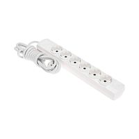 Удлинитель PREMIUM 6 гнезд, 3м, 3х1,5мм?, с/з, белый REXANT | код 13-4113 | REXANT