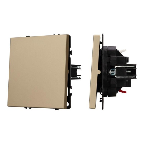 Механизм выключателя одноклавишный проходной SWT-NOBE-MKP1-SFPL-GD 230В 10А Arlight 054247