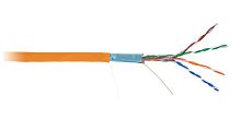 Кабель F/UTP 4 пары Кат.5e одножильный медный внутренний LSZH оранж 305м | код EC-UF004-5E-LSZH-OR | NETLAN
