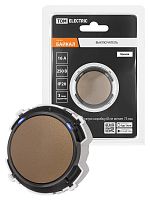 Выключатель 1-кл. 16А 250В проходной кнопочный механизм бронза, Байкал TDM | код SQ1819-0423 | TDM