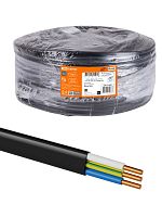 Кабель ВВГ-П нг(А)-LS 3х1.5 ок(N. PE)-0.66 ГОСТ (бухта 90м) | код SQ0117-0474 | РЭМЗ ТМ