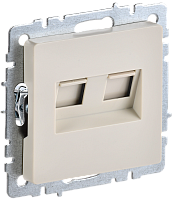 BRITE Роз. комп. 2-ая RJ45 кат.6 РК11-2-БрКр беж. IEK | код BR-K20-2-K10 | IEK