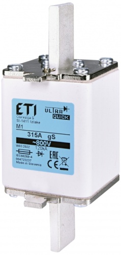Предохранитель NH-1/gS 250A 800V | код 004723236 | ETI Предохранитель NH-1/gS 250A 800V | код 004723236 | ETI