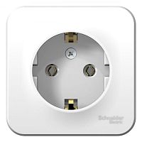 BLANCA розетка наружная с заземлением без шторок, 16А, 250В, белый | код BLNRA010101 | Schneider Electric