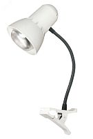 Cветильник Надежда ПШ 40 Вт Е27 б/л на прищепке гибкая стойка белый | код | Трансвит