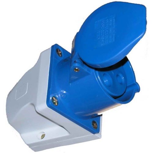 Розетка силовая стационарная 113 RUICHI 2Р+Е, 220 В,16 А, IP44 | код 64229 | Ruichi