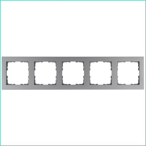 Рамка G-Classic 5-постовая, цвет Алюминий | код G1005S | Jasmart