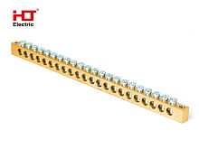 Шина PEN земля-ноль 6х9мм 22/2 (22групп/креп по краям) HLT | код 081-09-32 | HLT