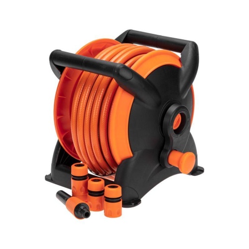 Катушка со шлангом 1/2дюйм 15м 3 коннектора 1 распылитель | код 62-0267 | ЧЕТЫРЕ СЕЗОНА