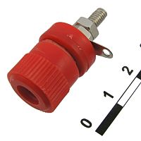 Гнездо RUICHI 10-0020 красный, монтаж на панель | код 70066 | Ruichi