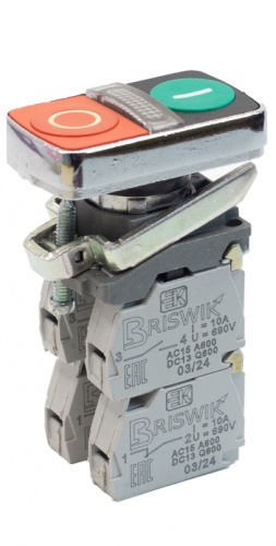 Выключатель Briswik КМЕ 8613м -ЛС 24В зел-красн IP65 УХЛ3 10А 1но+3нз | код aD-GB-5Ai-3644 | Briswik Выключатель Briswik КМЕ 8613м -ЛС 24В зел-красн IP65 УХЛ3 10А 1но+3нз | код aD-GB-5Ai-3644 | Briswik