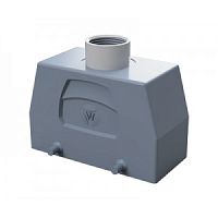 Крышка на кабель, разъема REVOS, Size 16, без уплотнителя, без защелок, с резьбовым удлинителем для кабельных вводов M32x1,5, с верхним расположением, материал корпуса: алюминиевый сплав | код 70.354.1635.2 | Wieland