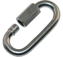 Карабин 12мм винтовой оцинкованный | код vintovoi-12 | Крепдил